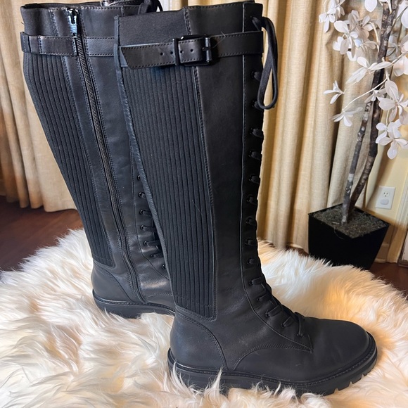 ANTONIO MELANI Black Lace Up Boots Sz9 - Picture 5 of 9